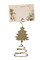 Crafted Creations 4.75" Gold Christmas Tree Shaped Place Card Holder